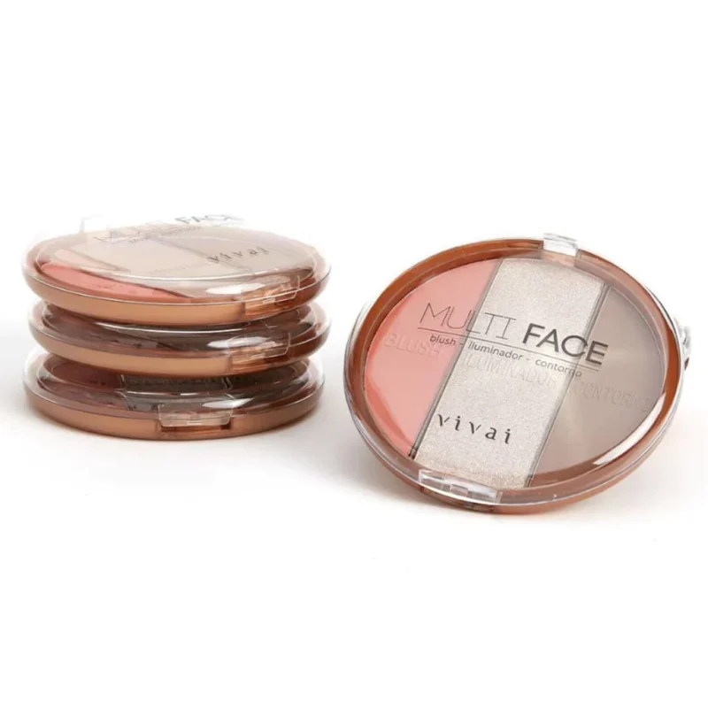 Paleta Multi Face Blush Iluminador Contorno Vivai 1072.1.1