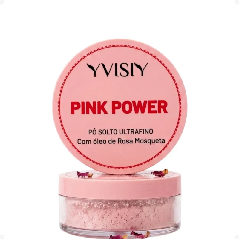 Pó Solto Ultrafino Pink Power Rosa Mosqueta - Yvisiy