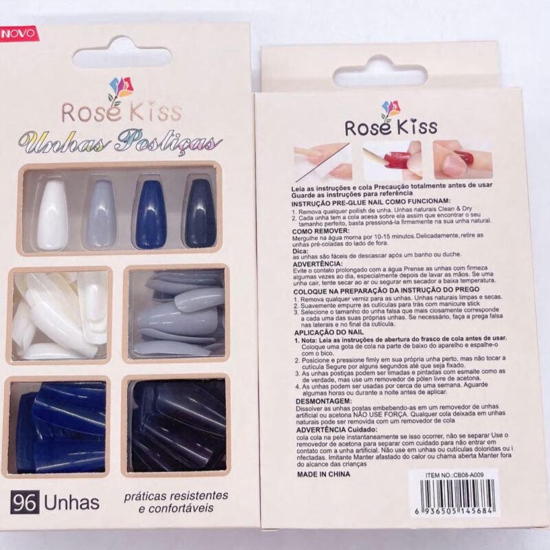 Unhas Postiças Rose Kiss